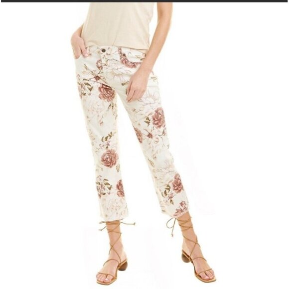 Johnny Was Women's Cropped Boyfriend Mid Rise Relaxed Fit Jeans - 25 - Picture 1 of 15